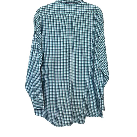 Chaps Men's Classic Fit Plaid Wrinkle-Free Button Down Shirt 16-16.5" 32/33 - Picture 2 of 6